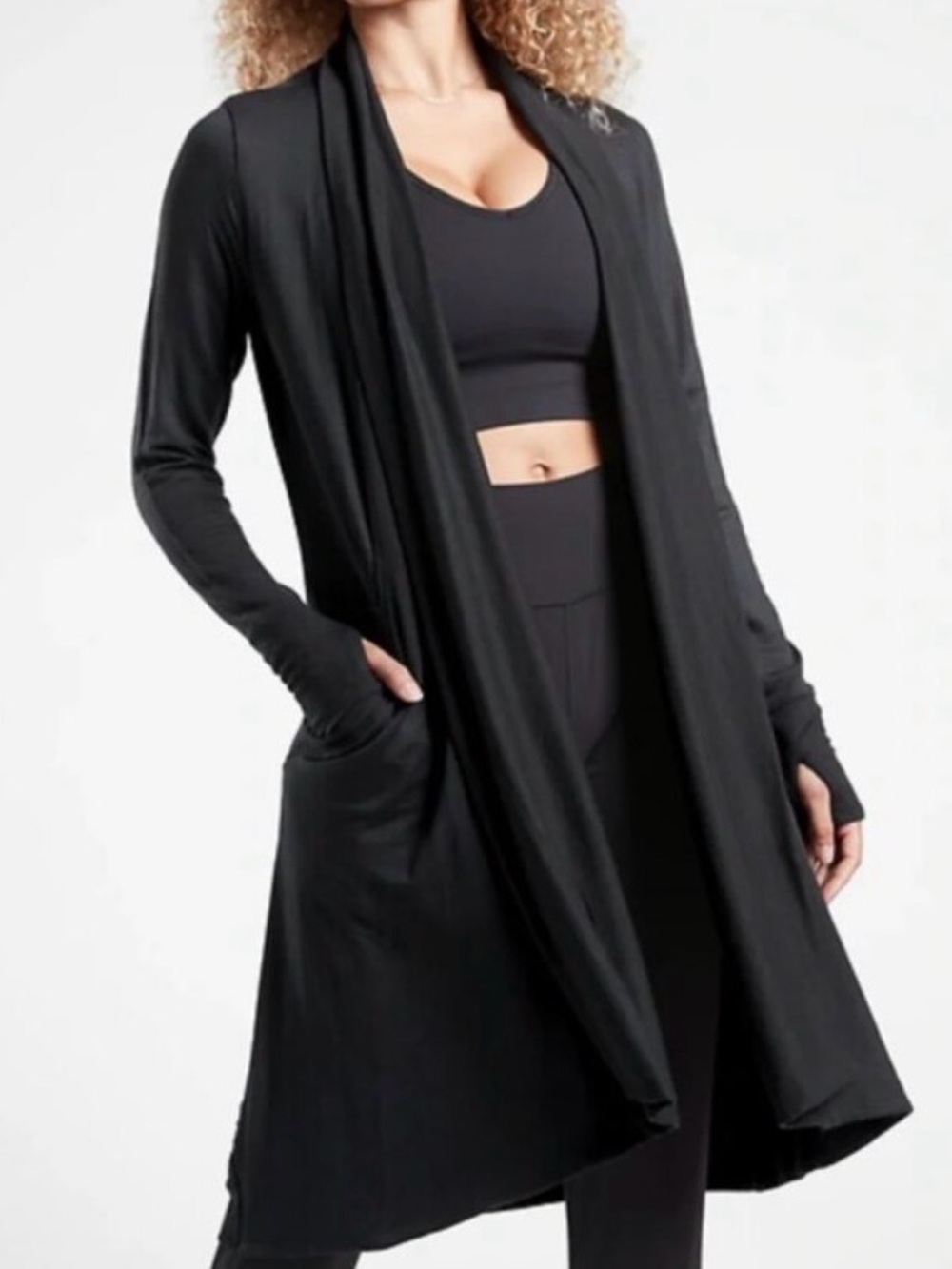 Athleta Pranayama long wrap - Black - Medium